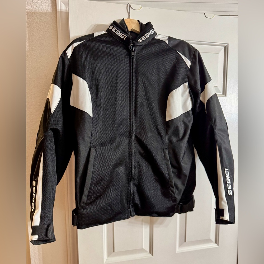 Sedici Women's Black and White Performance Motorcycle Jacket Size WXL